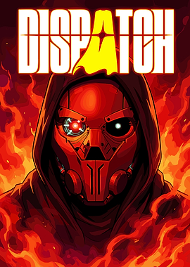 Dispatch: Cyberpunk Character in Flames