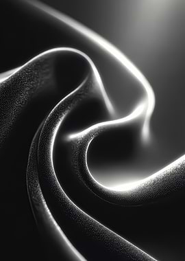 Abstract Silver Fabric Swirl