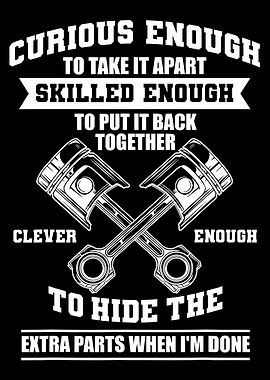 Curious Enough Mechanic Humor Design