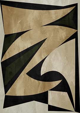 Abstract Geometric Art with Earth Tones