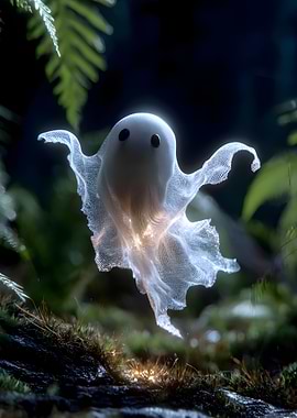 Cute Ghost in Forest