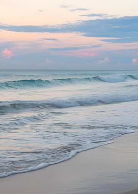 Ocean Waves at Sunset