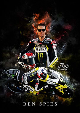 Ben Spies Motorcycle Racing Portrait