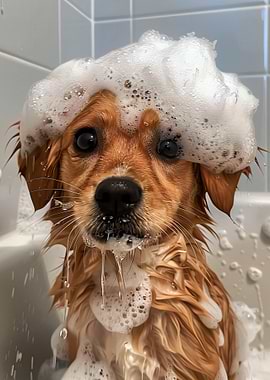 Dog Bath Time