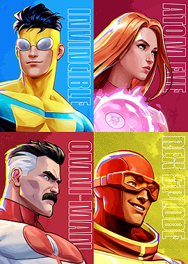 Invincible Characters Collage Poster