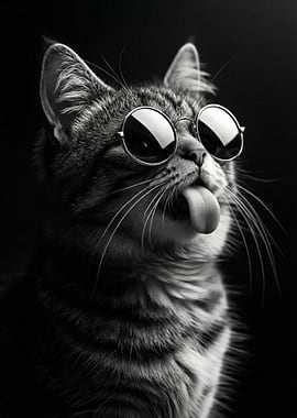 Cool Cat with Sunglasses