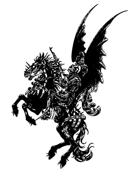 Winged Knight on Horseback