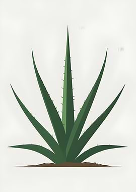 Aloe Vera Plant Illustration