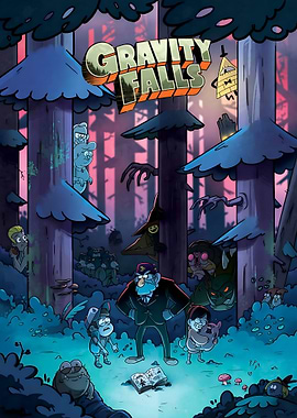 Gravity Falls Characters in Forest