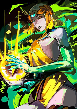 Goddess with Energy Orb Digital Art