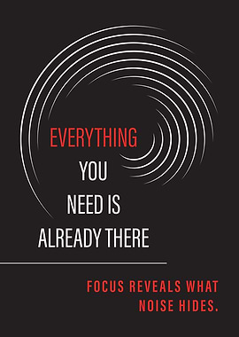 Inspirational Quote with Spiral Design