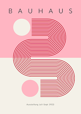 BAUHAUS | Rote Kurven auf rosa