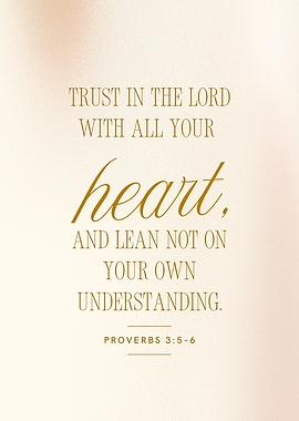 Proverbs 3:5-6 Inspirational Quote