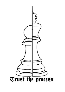 Chess Piece Trust the Process