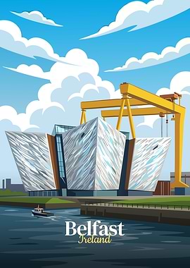 Belfast, Ireland Illustration