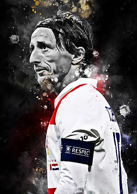 Modric Watercolor Art Portrait