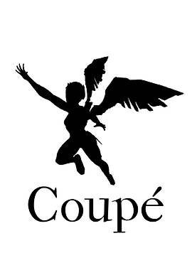 Coupé winged figure Illustration
