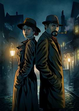 Detective Duo in a Dark Alley