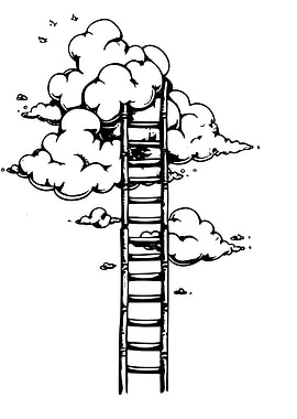Ladder to the Clouds Illustration