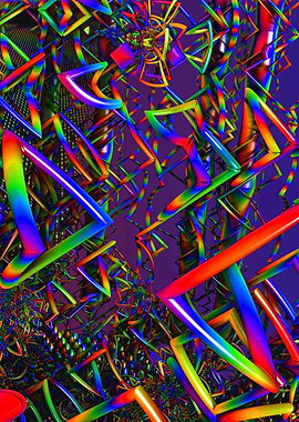 Rainbow Geometric Abstract