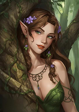 Elegant Forest Elf Portrait