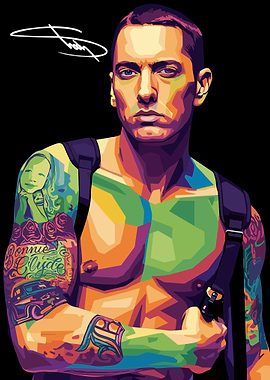 Eminem Colorful Portrait