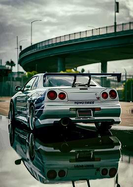 Nissan Skyline R34 Reflection