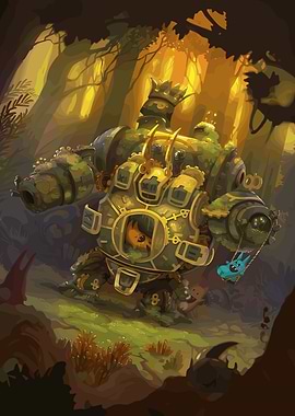 Robot in Forest with Animal Companion