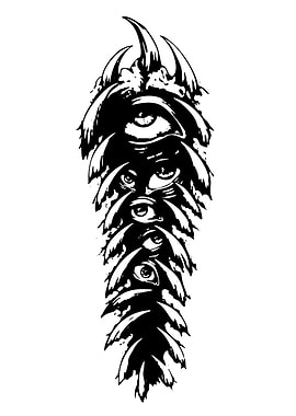 Monochrome Eye Totem