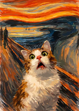 Cat Scream Painting
