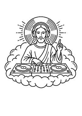 DJ Jesus in the Clouds