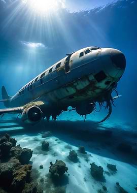 Underwater Airplane Wreck