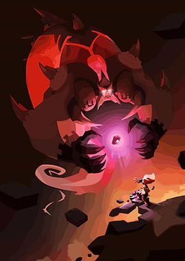 Cartoon Battle: Small Hero vs. Giant Monster