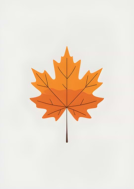 Orange Maple Leaf Illustration