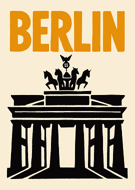 Berlin Brandenburg Gate Minimalist Art