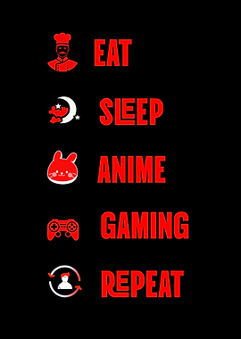 Eat Sleep Anime Gaming Repeat