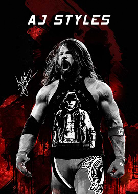 AJ Styles Wrestling Portrait