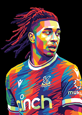 Michael Olise Colorful Football Player Portrait