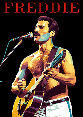 Freddie Mercury Pop Art Illustration