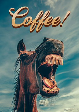 Coffee Horse Yawn