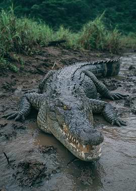Crocodile in Mud