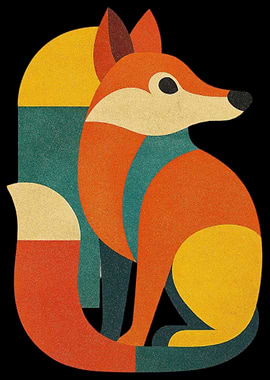 Geometric Fox Illustration
