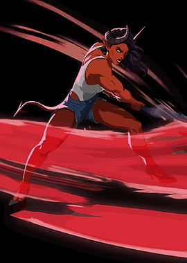 Tiefling Warrior in Action