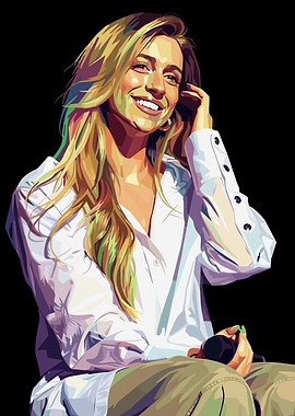 Tate McRae Portrait with White Shirt