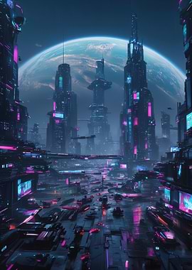 Futuristic Space City