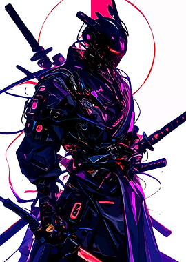 Cyberpunk Samurai Warrior
