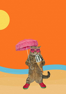 Cool Cat Beach Day
