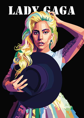 Lady Gaga Pop Art Portrait