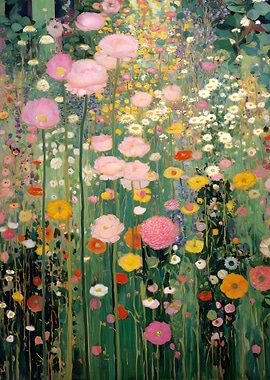 Flower Garden by Gustav Klimt