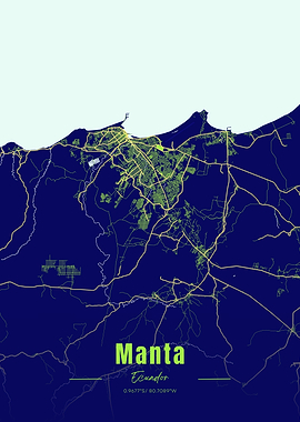 Manta, Ecuador City Map